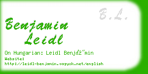 benjamin leidl business card